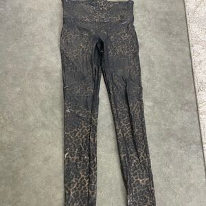 SPANX Leopard Print Leggings - Brown and Black